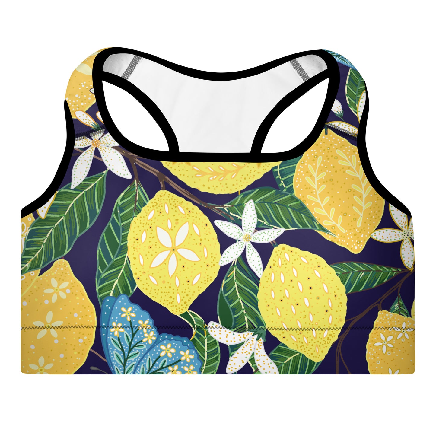 Lemon Me Crazy | Padded Sports Bra