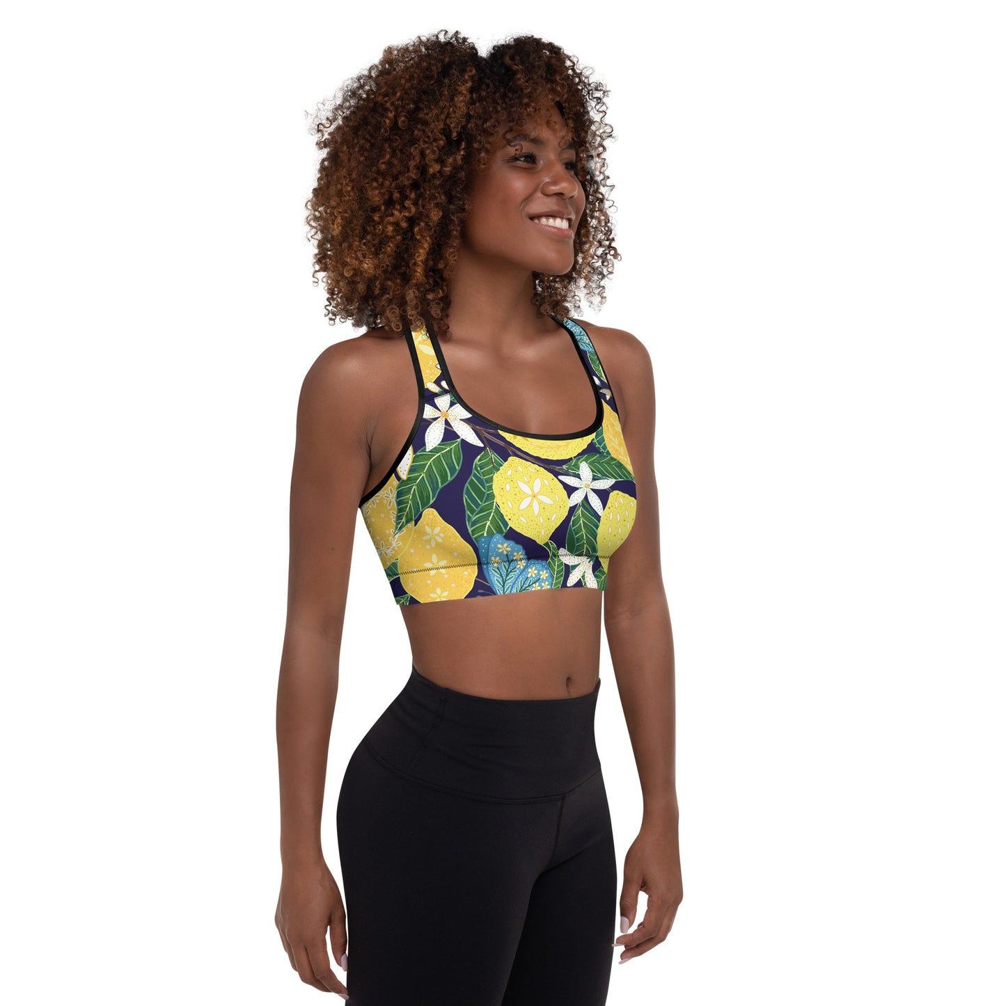 Lemon Me Crazy | Padded Sports Bra