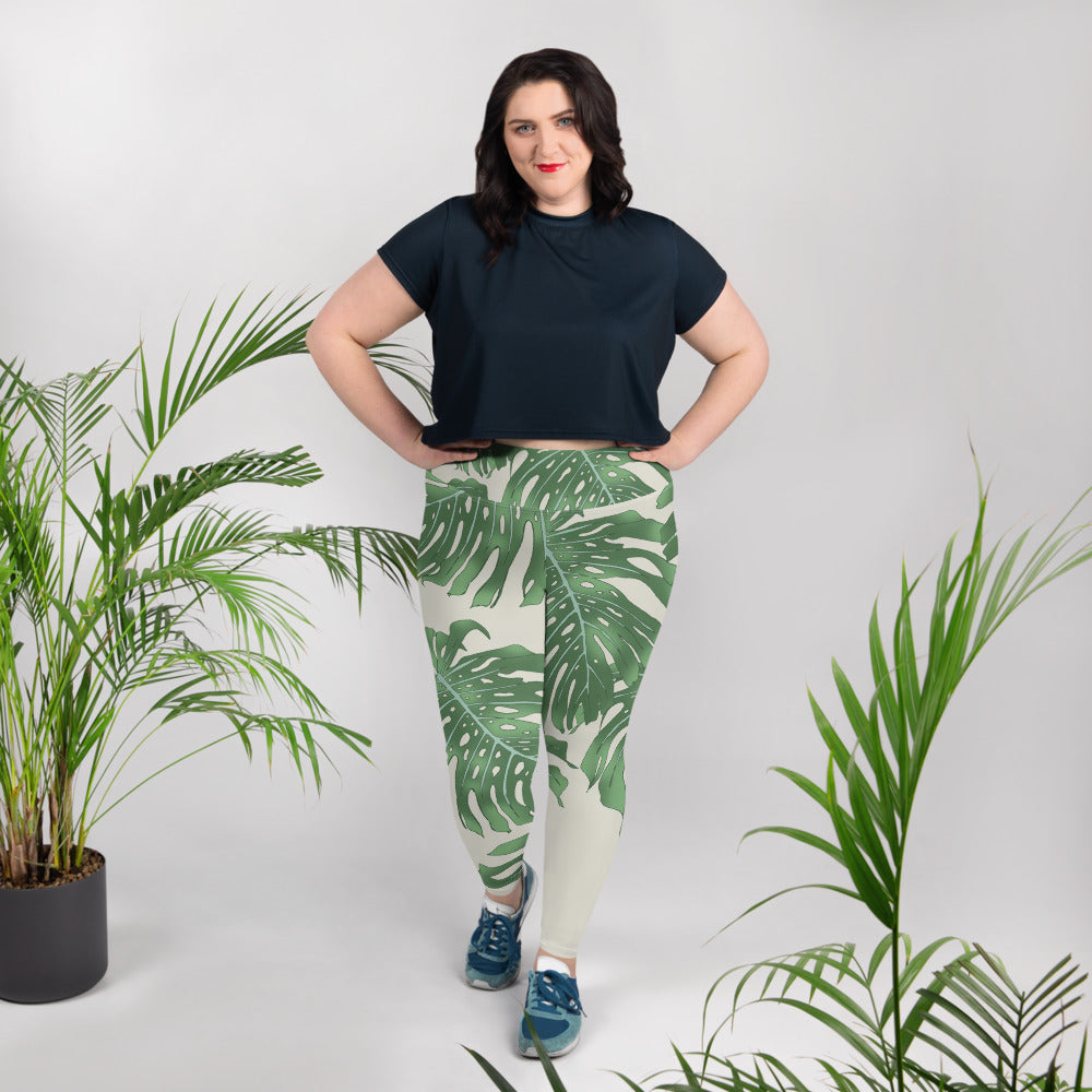 Palm Beach Vacay | Plus Size Leggings