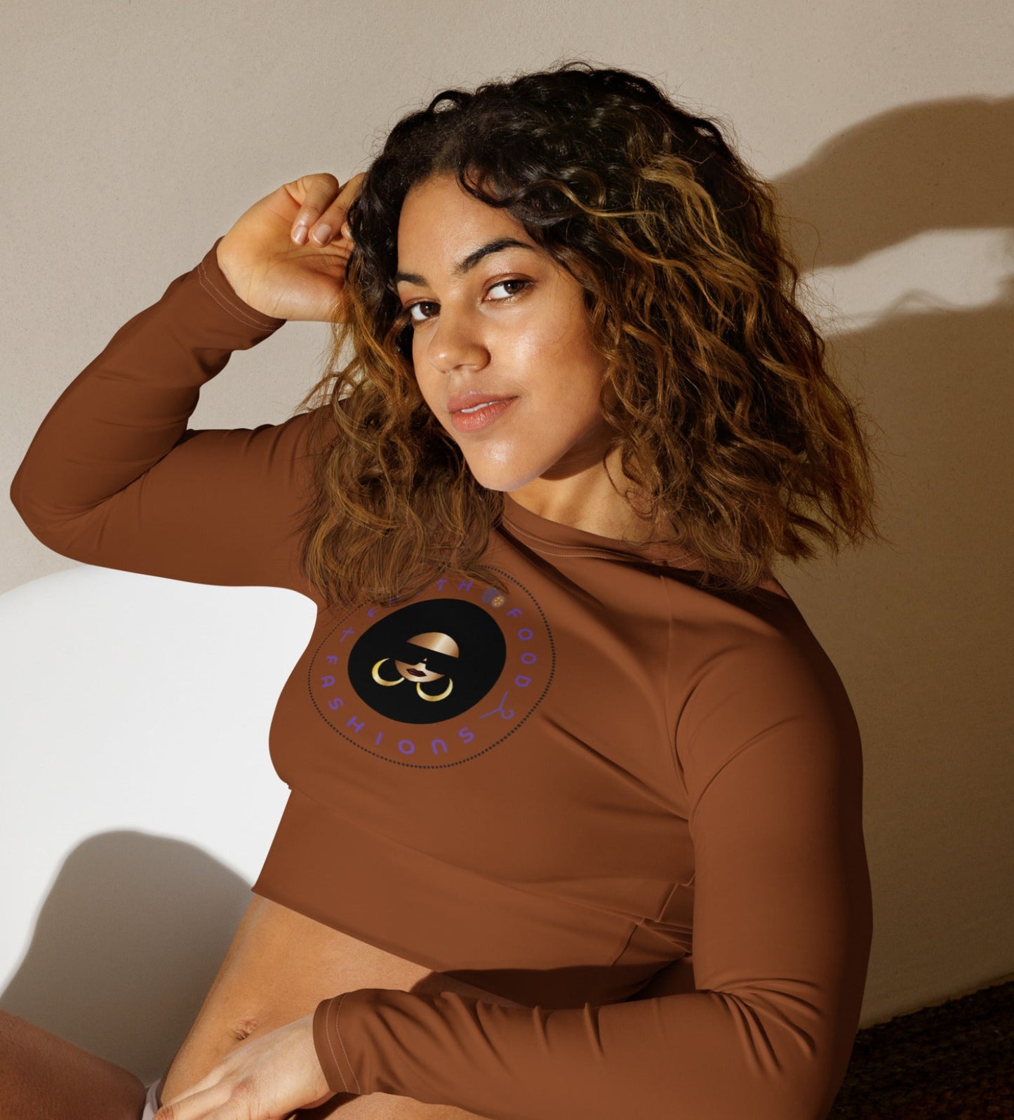 Brownie Babe | long-sleeve crop top