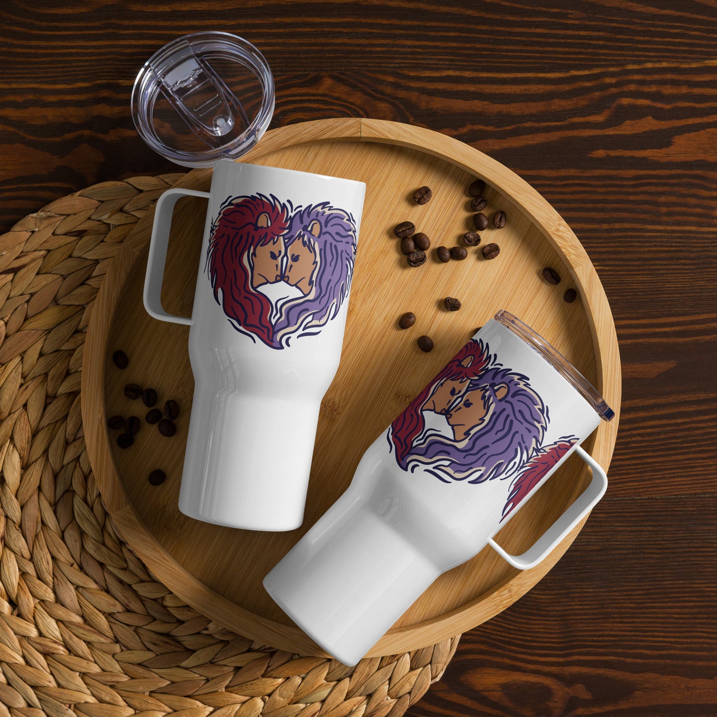 Lion Heart | Travel mug with a handle