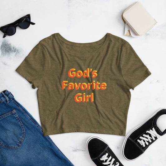God’s Favorite 🤩 Girl | Women’s Crop Tee