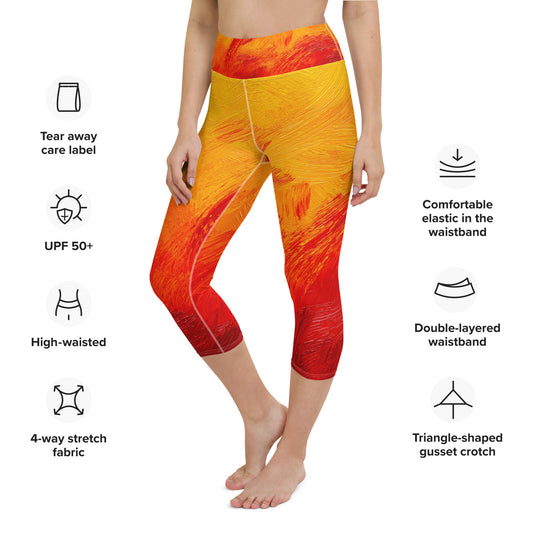 This Girl iS on Fire | Yoga Capri Leggings
